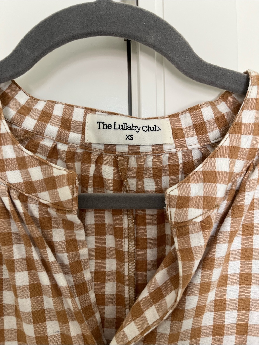 The Lullaby Club Maxi Avalon smock dress caramel gingham - Picture 2 of 6